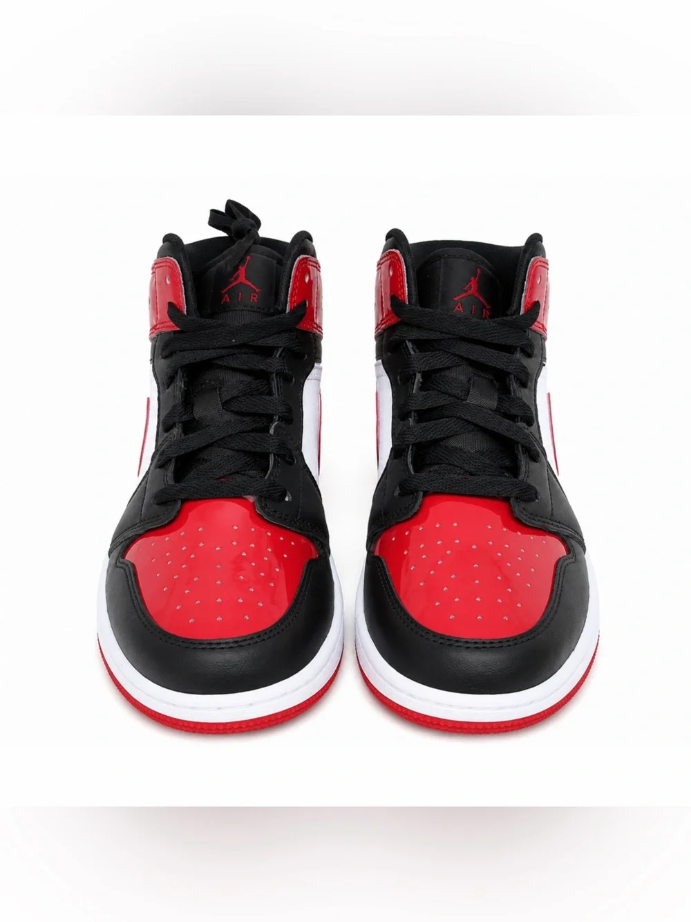Air Jordan 1 Mid SE “Patent Bred Toe” - GS Sizes Available - (HV4399-006)